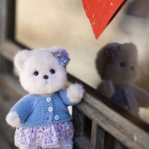 Медведь Lina TeddyTales "Незабудка", S, пудинговый, 20 см